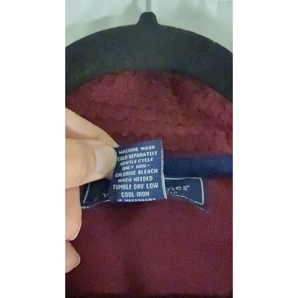 Vineyard Vines Sweater Men's Small Red 1/4 Zip Pullover 100% Cotton